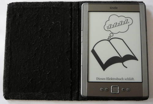 Kindle in mosus Hülle offen