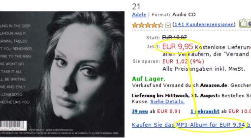 Adele 21 bei Amazon