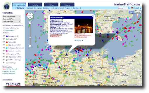 Screenshot MarineTraffic.com