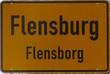 Ortsschild Flensburg - Flensborg